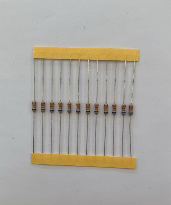 Electronic component: 0.25 watt, 68 kohm resistor.