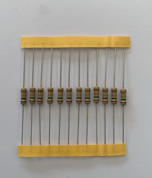 Electronic component: 0.50 watt, 1.5 ohm resistor.