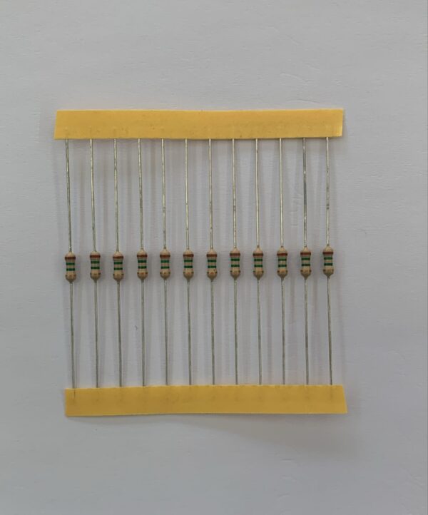 Electronic component: 0.25 watt, 1.5 mohm resistor.