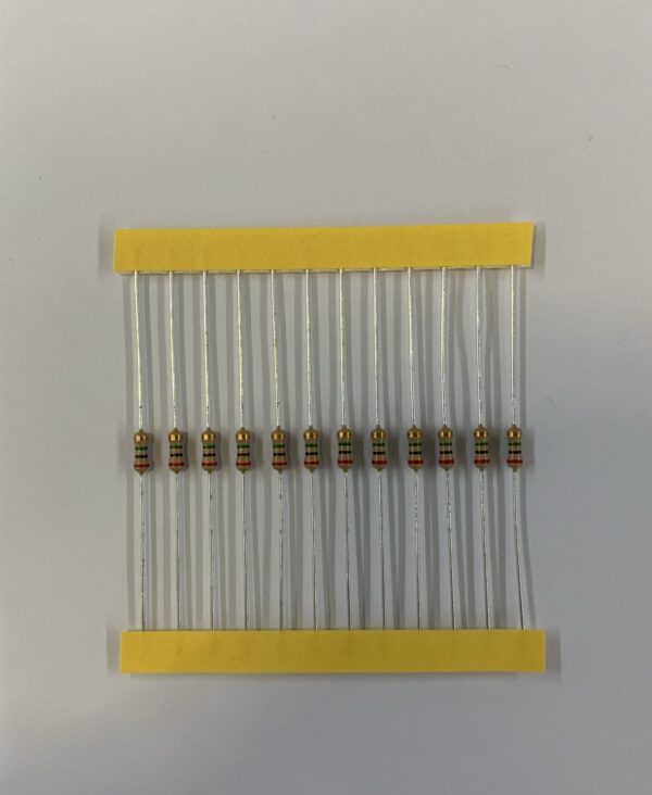 Electronic component: 0.25 watt, 2 mohm resistor.