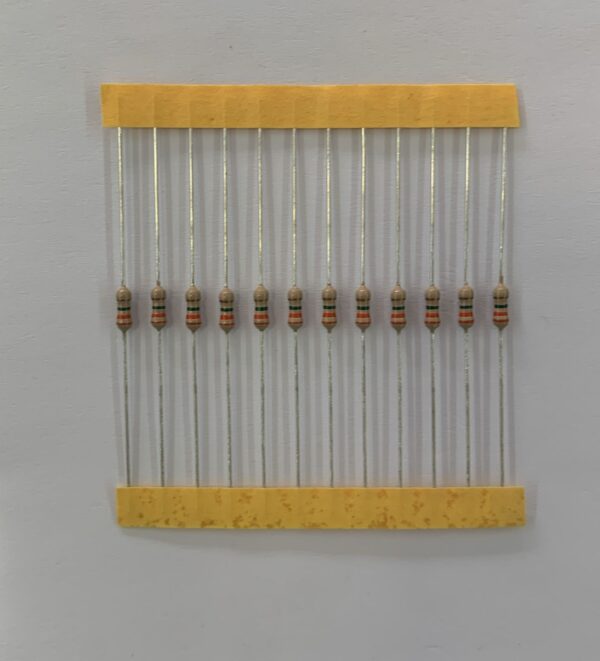 Electronic component: 0.25 watt, 3.3 mohm resistor.
