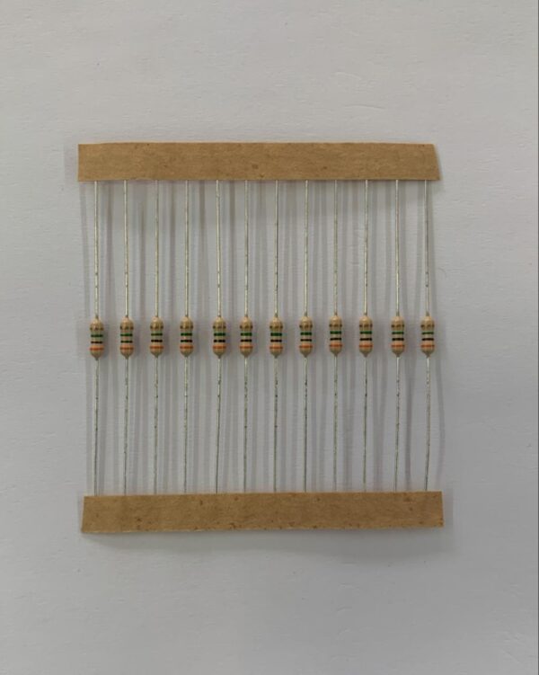 Electronic component: 0.25 watt, 3 mohm resistor.