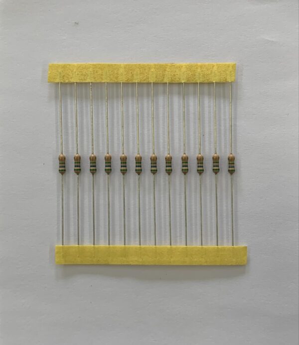 Electronic component: 0.25 watt, 5.6 mohm resistor.