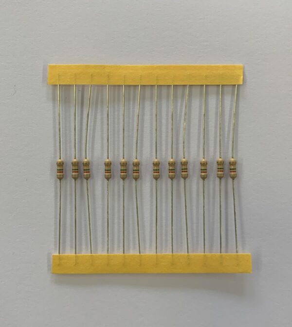 Electronic component: 0.25 watt, 8.2 mohm resistor.