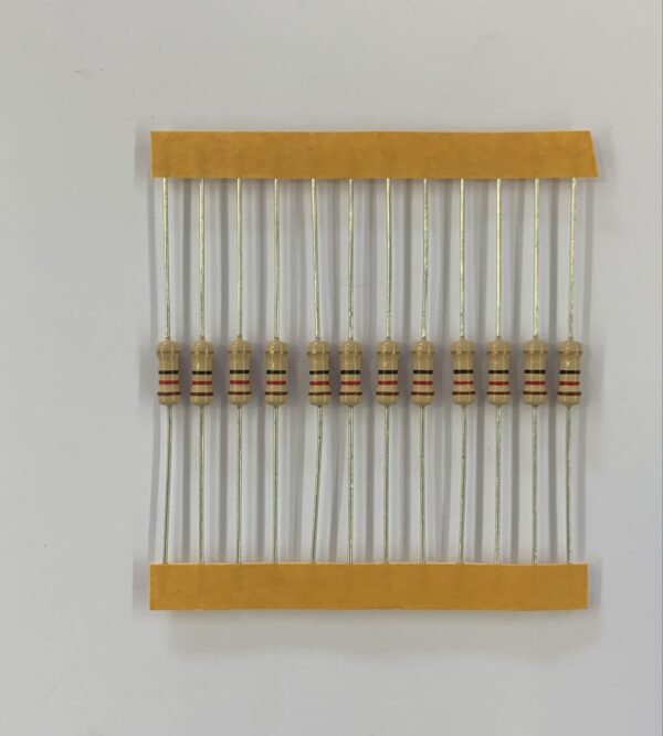 Electronic component: 0.50 watt, 12 ohm resistor.