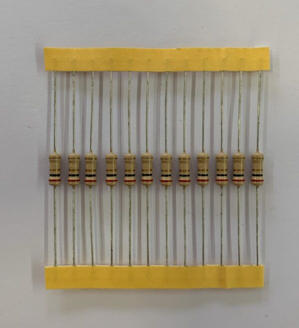 Electronic component: 0.50 watt, 2 ohm resistor.