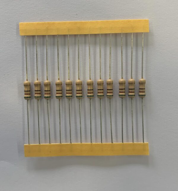 Electronic component: 0.50 watt, 51 ohm resistor.