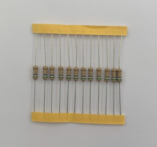 Electronic component: 0.50 watt, 5.6 ohm resistor.