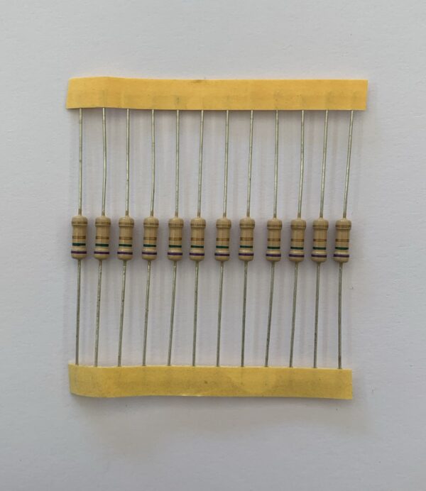 Electronic component: 0.50 watt, 7.5 ohm resistor.