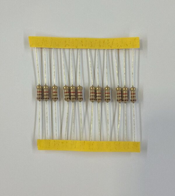 Electronic component: 0.50 watt, 1.1 kohm resistor.