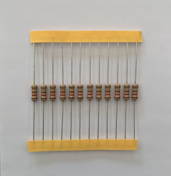 Electronic component: 0.50 watt, 120 ohm resistor.