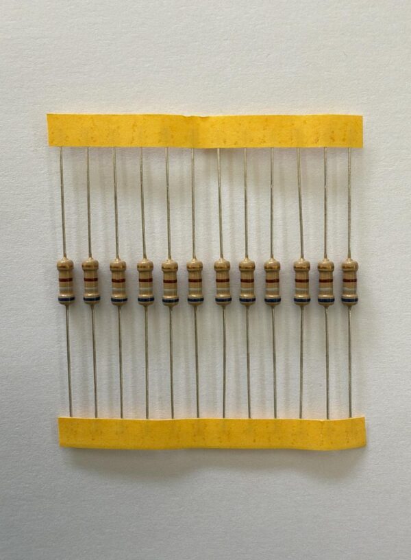 Electronic component: 0.50 watt, 680 ohm resistor.