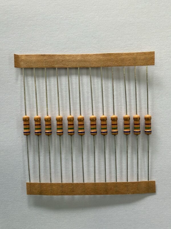 Electronic component: 0.50 watt, 750 ohm resistor.