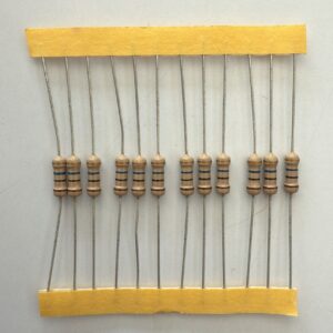 Electronic component: 0.50 watt, 10 mohm resistor.