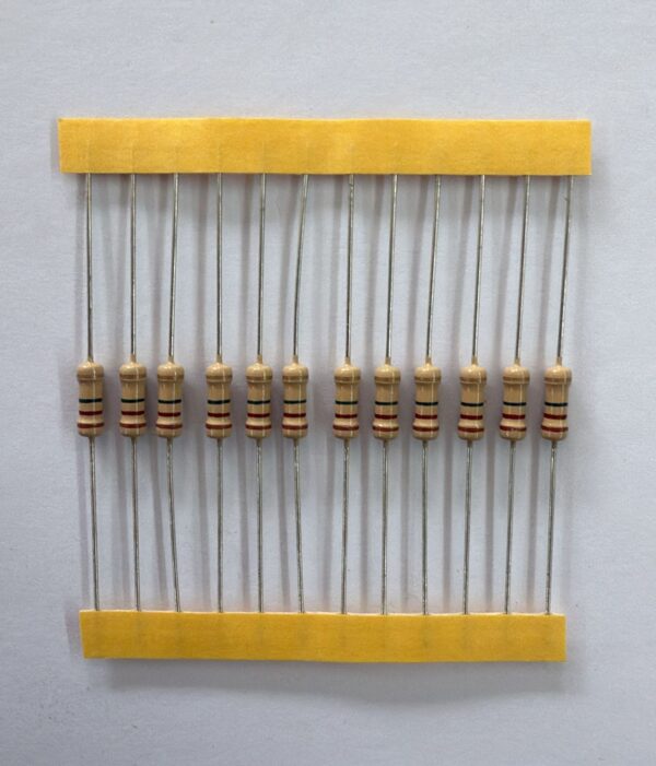 Electronic component: 0.50 watt, 1.1 mohm resistor.