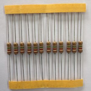 Electronic component: 0.50 watt, 1.2 mohm resistor.