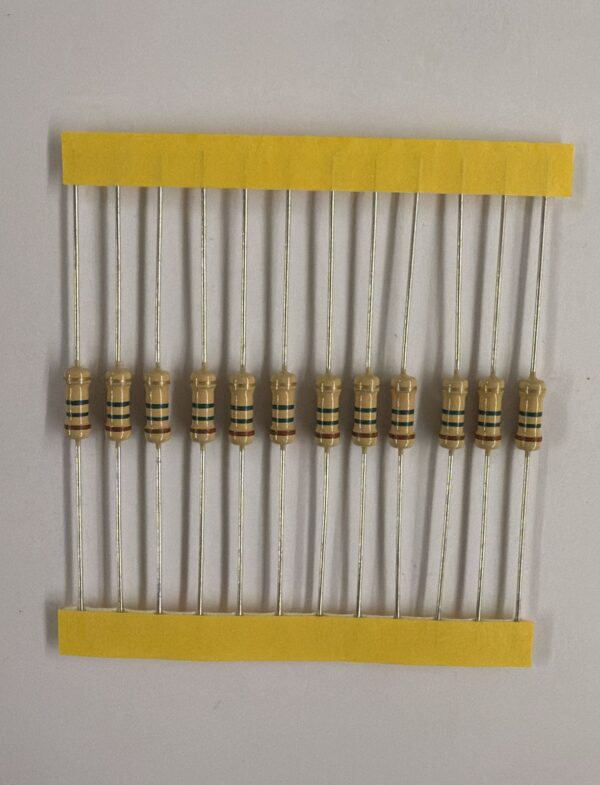 Electronic component: 0.50 watt, 1.5 mohm resistor.