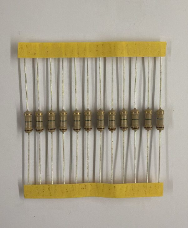 Electronic component: 0.50 watt, 1.8 mohm resistor.