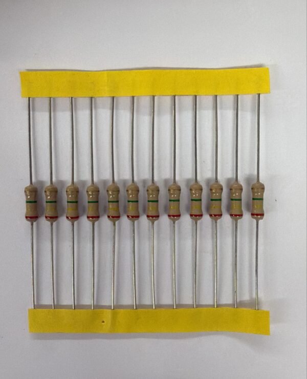 Electronic component: 0.50 watt, 2.4 mohm resistor.
