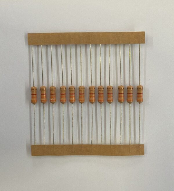 Electronic component: 0.50 watt, 3.3 kohm resistor.
