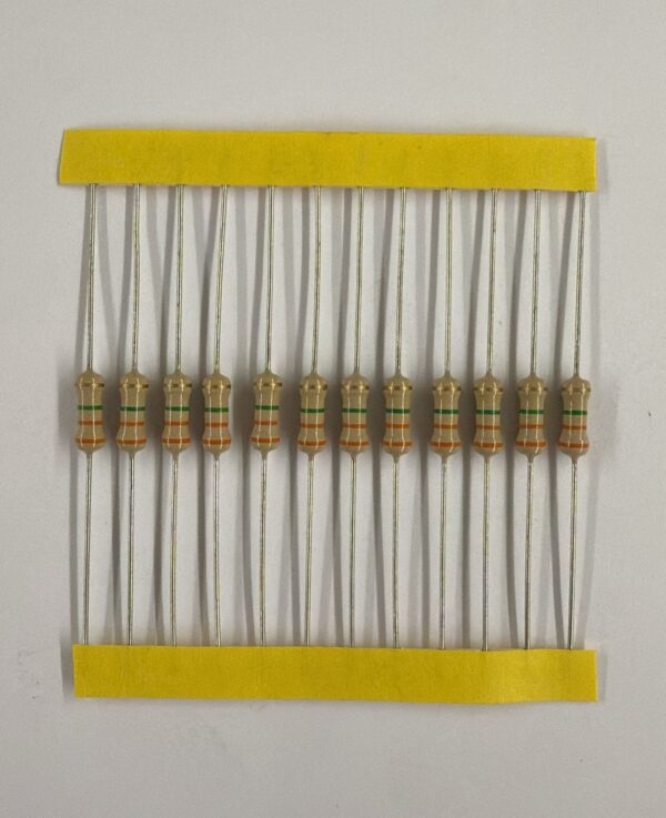 Electronic component: 0.50 watt, 3.3 mohm resistor.