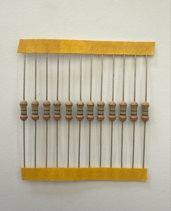 Electronic component: 0.50 watt, 3.6 mohm resistor.