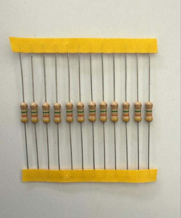 Electronic component: 0.50 watt, 4.3 mohm resistor.