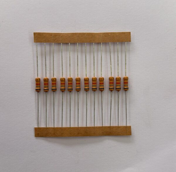 Electronic component: 0.50 watt, 6.8 kohm resistor.
