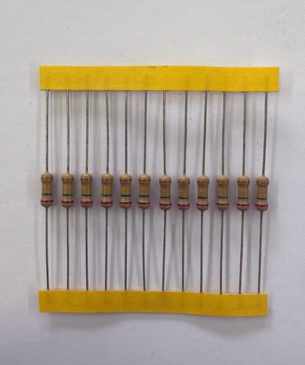 Electronic component: 0.50 watt, 750 kohm resistor.