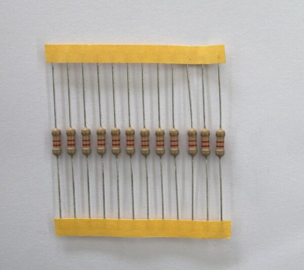 Electronic component: 0.50 watt, 8.2 kohm resistor.