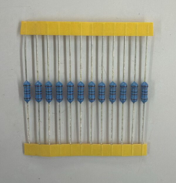 Electronic component: 0.5 watt, 1%, 1.8 kohm resistor.