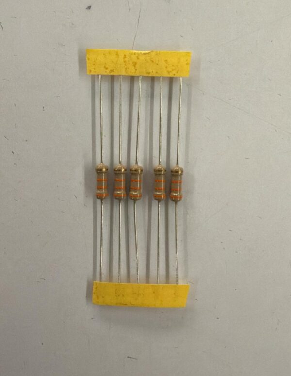 Electronic component: 0.5 watt, 1%, 33 kohm resistor.
