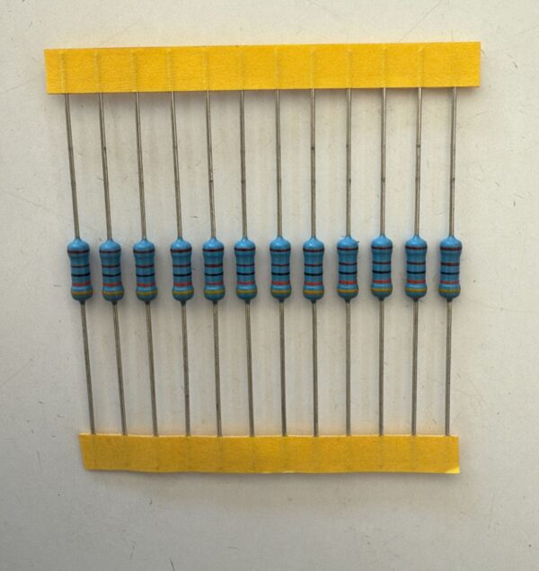 Electronic component: 0.5 watt, 1%, 4.3 kohm resistor.