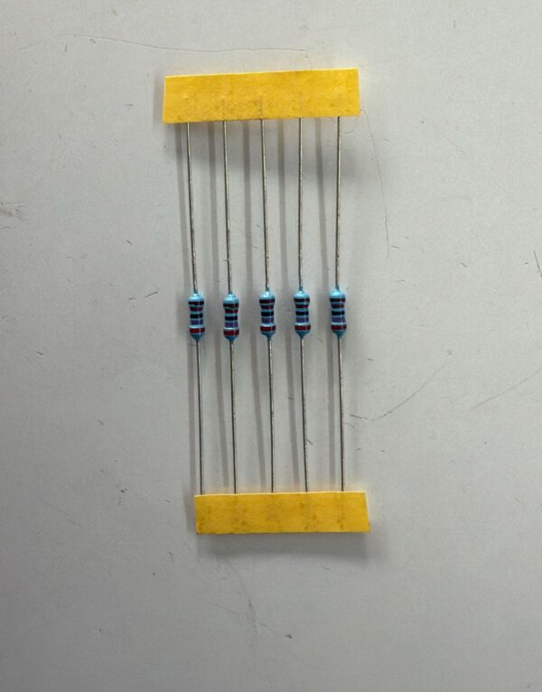 Electronic component: 0.25 watt, 1%, 27 kohm resistor.