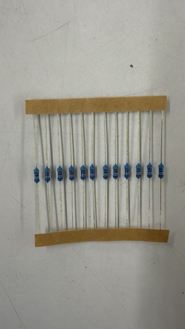 Electronic component: 0.25 watt, 1%, 47 ohm resistor.