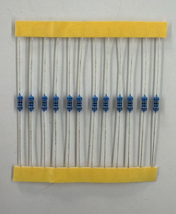 Electronic component: 0.25 watt, 1%, 680 ohm resistor.