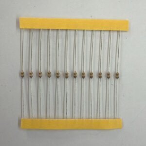 Electronic component: 0.125 watt, 100 kohm resistor.