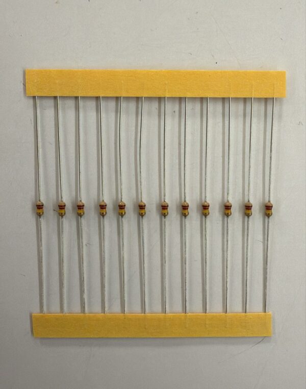 Electronic component: 0.125 watt, 120 kohm resistor.