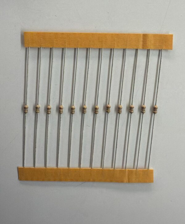 Electronic component: 0.125 watt, 18 ohm resistor.