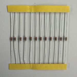 Electronic component: 0.125 watt, 22 ohm resistor.