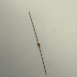 Electronic component: 0.125 watt, 2.2 ohm resistor.