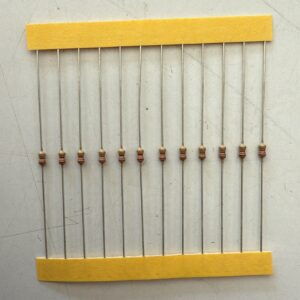 Electronic component: 0.125 watt, 2.7 kohm resistor.