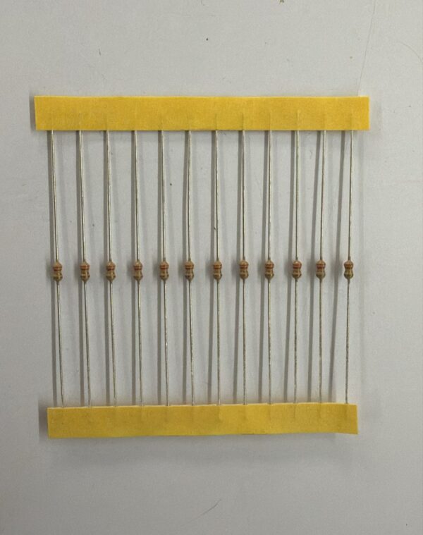 Electronic component: 0.125 watt, 3.3 ohm resistor.