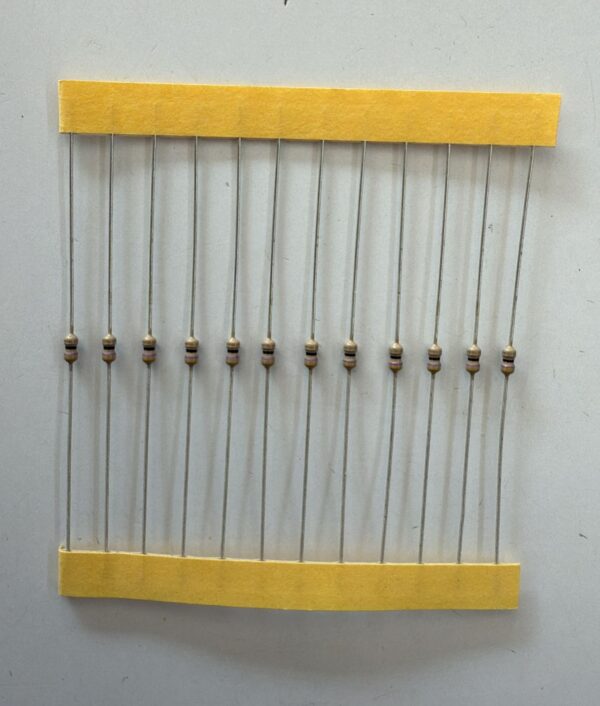 Electronic component: 0.125 watt, 47 ohm resistor.