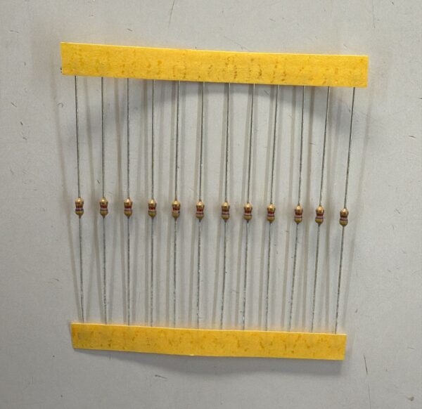 Electronic component: 0.125 watt, 4.7 kohm resistor.