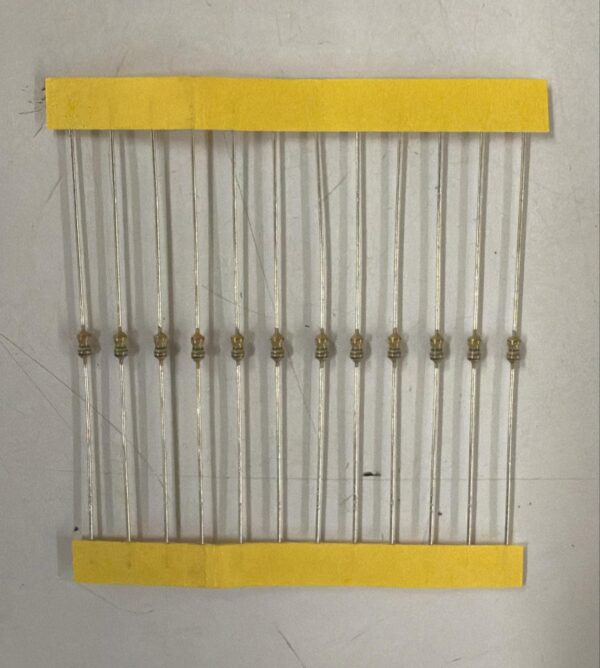 Electronic component: 0.125 watt, 6.8 mohm resistor.
