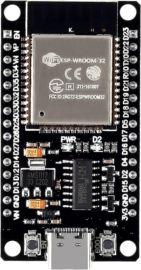 ESP32 Type C Development Board ESP32S Type-C USB WiFi + Bluetooth ESP-WROOM-32 CH340C 2.4GHz Dual Core WiFi NodeMCU Processor Microcontroller ESP32-DevKitC-32 - Image 2
