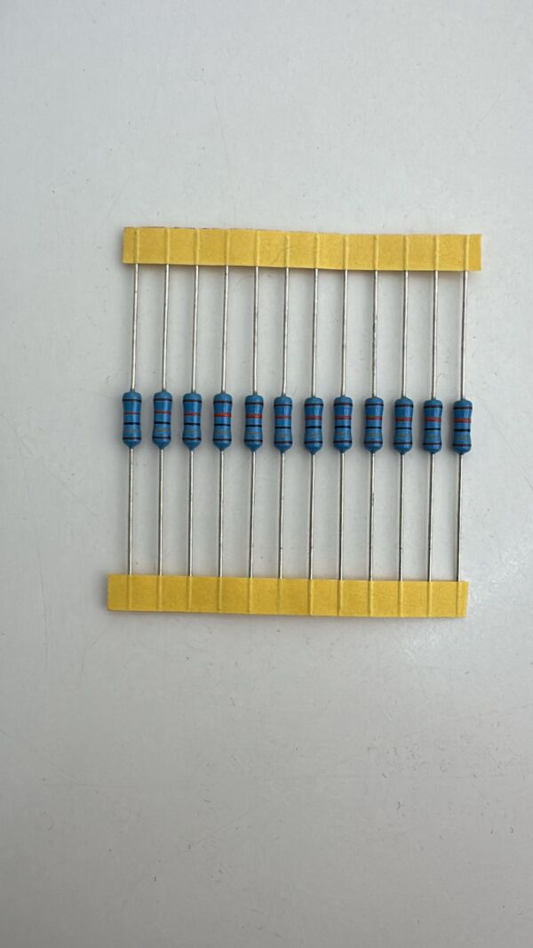 Electronic component: 0.5 watt, 1%, 180 kohm resistor.
