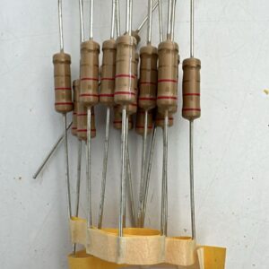 Electronic component: 2 watt, 5%, 2.2 ohm resistor.