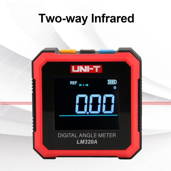 UNI-T Digital Angle Meter Electronic Level and Angle Gauge Digital Inclinometer with Magnetic Base and LCD Screen,Li-ion Battery with Type-C Charging Port(LM320A) - Image 4